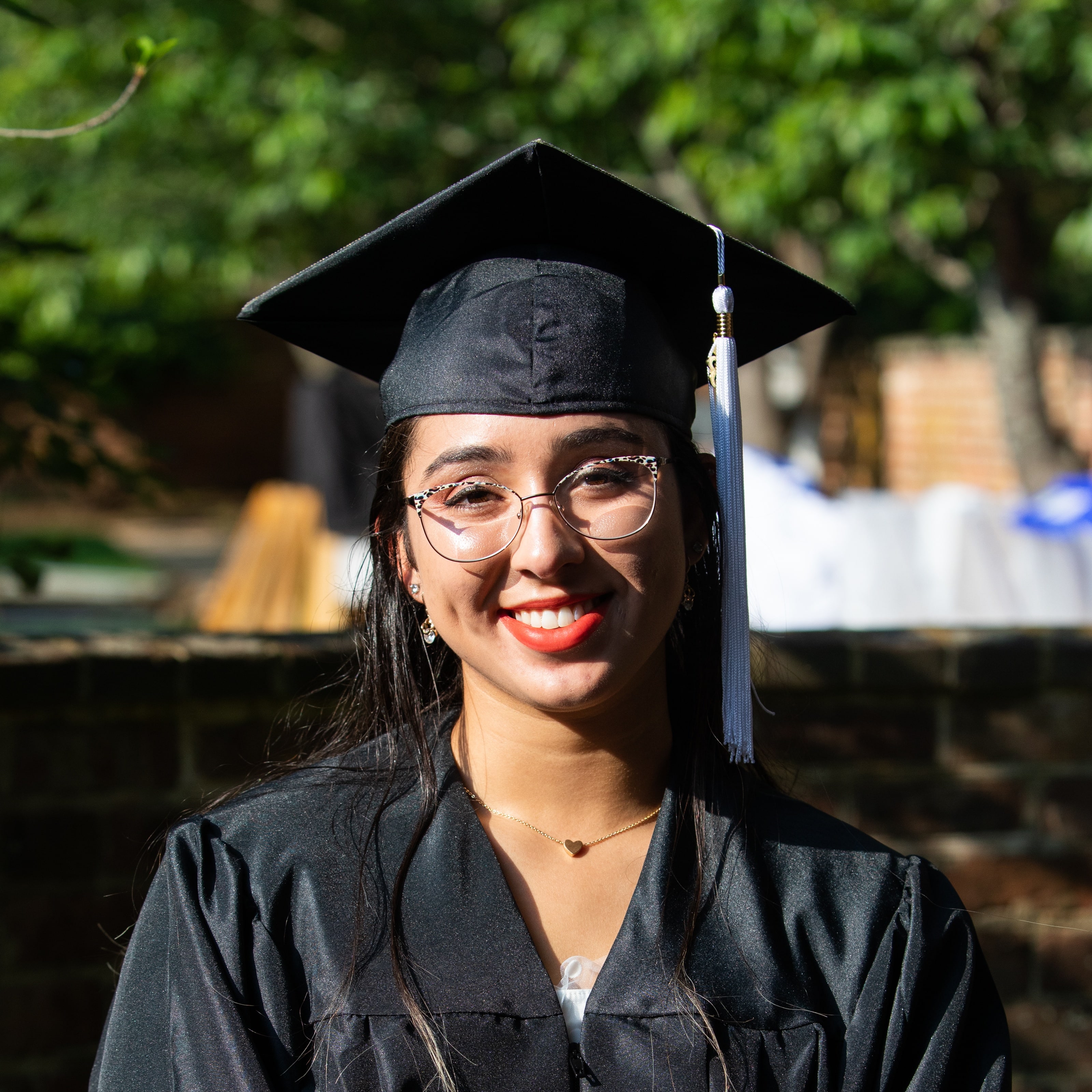 Woman in cap and gown