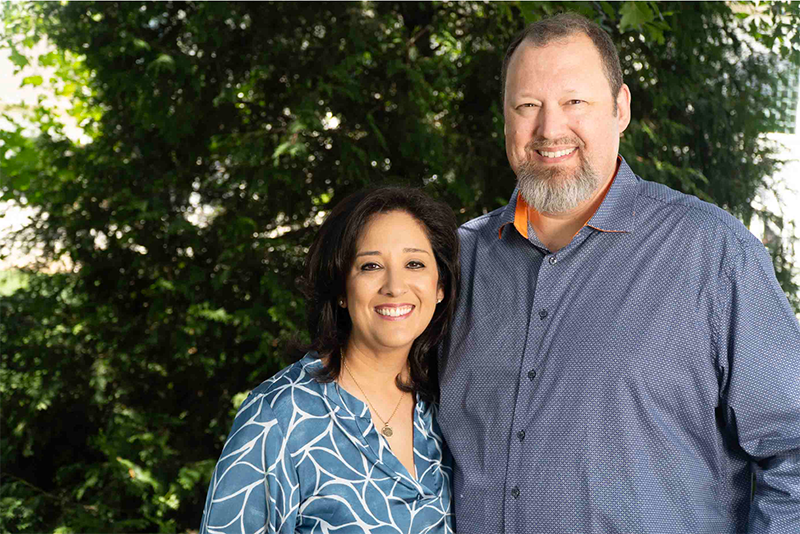 Tori and Ben Hobgood at their home