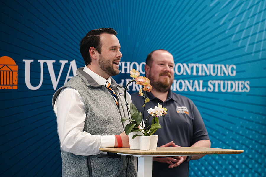 Tyler Tereskerz and Patrick Watson speak at Double Take